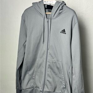 Adidas Gray Lightweight Zip-Up Jacket